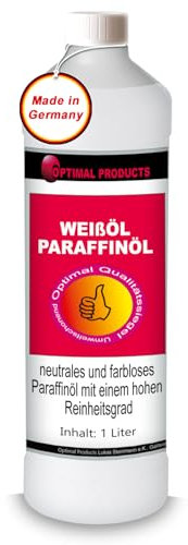 Optimal Products Paraffinöl 1L I Hoch raffiniertes, neutrales & farbloses Mineralöl mit einem hohen Reinheitsgrad I Nicht toxisches Paraffin I Weißöl
