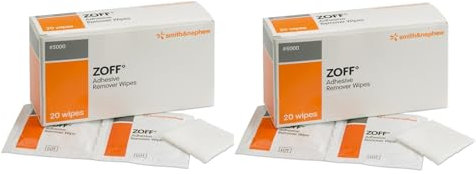 Zoff Adhesive Remover Wipes - PACK OF 2-20 Wipes