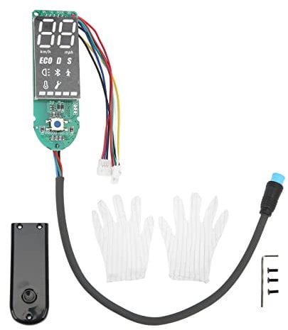 BuyWeek Elektroroller Dashboard für Ninebot MAX G30, Elektroroller Armaturenbrett mit Abdeckung, Klare Anzeige E-Roller Leiterplatte Ersatz