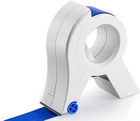 Masking Tape Dispenser, Easy to Grip Rounded Handles, Sharp Serrated Cutting, Labor Saving Pulley, Saves Time and Frustration on Your Painting Project