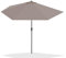 Acomoda Textil – Sombrilla Jardín Media Luna con Forro Anti UV. Parasol de Aluminio con Manivela, Toldo Semicircular con 135x270 cm para Terraza, Jardín y Patio. (Topo)