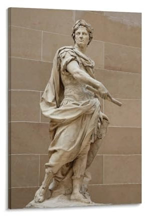 Julius Caesar Statue-Poster, coole Kunstwerke, Gemälde, Wandkunst, Leinwanddrucke, hängende Bilder, Poster, 50 x 75 cm