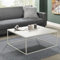 IDIMEX Couchtisch HILAR 80 x 80 cm aus pulverbeschichtetem Metall in beige. Sofatisch in modernem Design mit robuster Oberfläche.