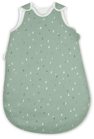 Ehrenkind® Baby Sommerschlafsack Rund | Bio-Baumwolle | Sommer Schlafsack Gr. 62/68 Jade Tropfen | Schlafsack Baby Schlafsack Kinder