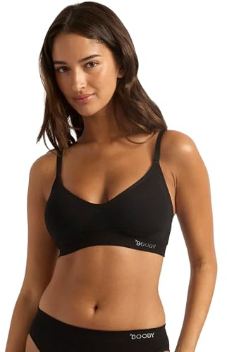 Boody Women’s Wireless T‑Shirt Bra | Bras for Women | Seamfree Comfort Bamboo Padded Bralette | 2‑in‑1 Adjustable Straps