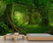 QDJKBL Natural Forest Wall Murals Tropical Rainforest Forest Wallpaper Mural Natural Scenery Big Trees Wallpaper for Living Room Bedroom Central Decoration 350 x 256 cm