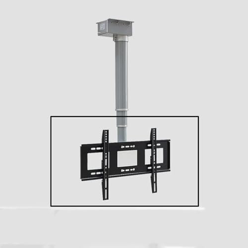 MYUYEE Support TV motorisé avec télécommande Hauteur réglable Support de Montage de Plafond pour téléviseurs à Profil Bas de 26 à 70 Pouces 2 méthodes,Une Couleur - 150 cm