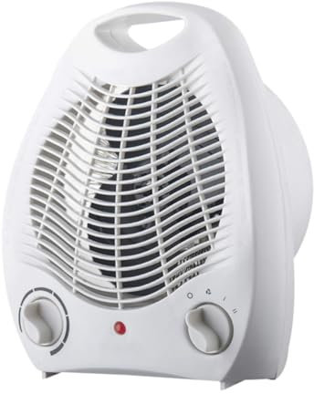 KOMBIUDA Mini Riscaldatore Domestico Bianco Radiatore Riscaldante Riscaldatore D'aria Elettrico Ventilatore Caldo 220-240 V