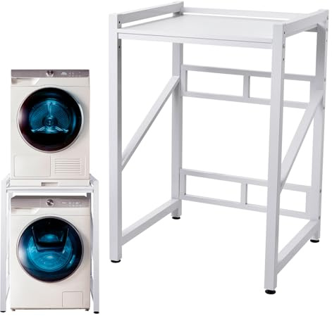 Generisch Waschmaschinenschrank - Höhenverstellbares Über Waschmaschine 73x63cm Mit 300kg Tragfähigkeit – Waschmaschine Trockner Schrank Mit Wasserfeste Laminate | Einstellbare Höhe Für Balkon & Bad