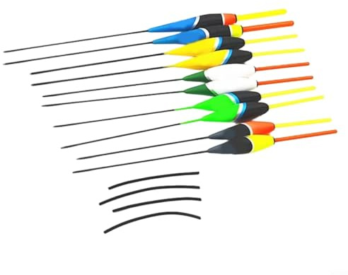 Lastdaytime Lot de 10 flotteurs de pêche avec construction en mousse de sapin chinoise conçue pour une détection précise des morsures et une stabilité dans diverses conditions d'eau