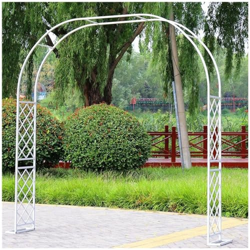 Heavy Duty Garden Arbor Frame Large Wedding Arch Trellis Stable Weather Resistant Metal Climbing Plants Support Archway For Roses, Climbers, Vegetables 140cm 180cm 240cm 280cm 350cm Wide