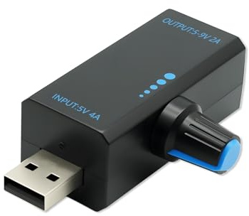 AYWHP PWM Geschwindigkeitsregler 18W mit USB-Anschluss - Professioneller Lüftercontroller mit PWM Lüftersteuerung und stufenloser USB Lüftergeschwindigkeit, DC5V 4A, ABS-Gehäuse & Typ-C für PC-Lüfter
