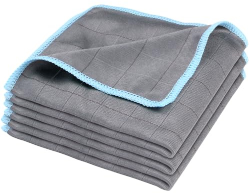 PetGlimmer 3 Stück Reinigungstuch Carbon Lappen, 30x30cm Tuchauto Glastuch | Premium Carbontücher, Fenstertücher Streifenfrei, Carbontücher Glas Auto, Fensterputztücher, Putzlappen, Spüllappen