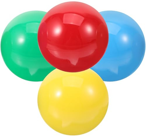 BESPORTBLE 4pcs Game Joystick Heads Replacement for Gaming Controllers Joystick Balls in Red Yellow Blue Green Compatible with Multiple Consoles for Smooth Precise Control and Easy