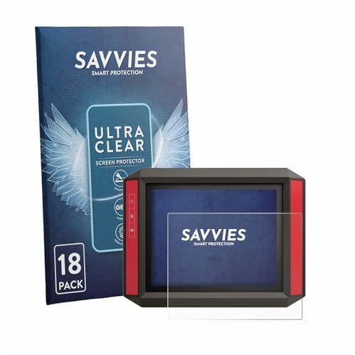 Savvies 18 Stück Schutzfolie für Müller Elektronik TRACK‑Guide III Displayschutz-Folie Ultra-Transparent