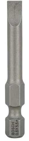 Bosch Professional Bit Extra-Hart für Längsschlitz-Schrauben (S0,8 x 5,5; Länge: 49 mm, 3 Stück), 2607001479