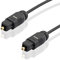 BestPlug Câble audio optique 50 cm Diamètre 2,2 mm, Opto Toslink vers fiche Opto Toslink Plaqué or, noir, Idéal pour 2.1 5.1 & Dolby Surround 7.1