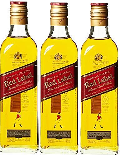 Johnnie Walker Red Whisky Escocés - pack de 3 x 200 ml