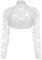 Divadames Womens Cropped Lace Shrug Ladies Bolero White Size L/XL (UK 14-16)