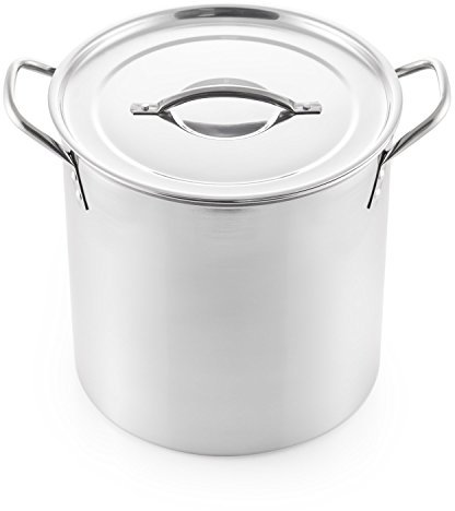 McSunley 607 Medium Stainless Steel Prep N Cook Stockpot, 12 quart, Silver