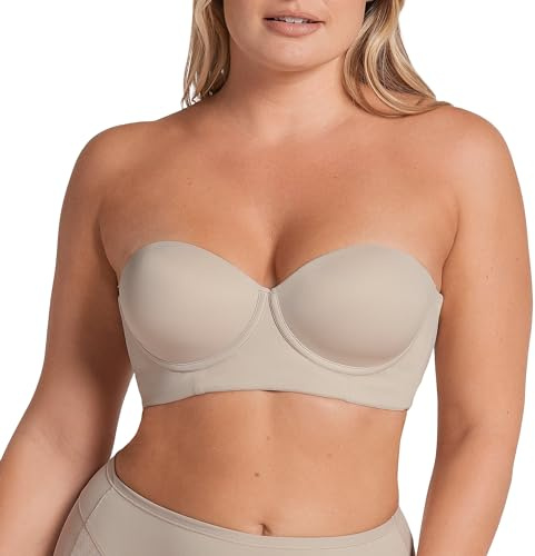 Leonisa Sujetador Push Up con Aros para Mujer - Sujetadores sin Tirantes Alta Cobertura