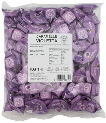 Mera & Longhi Caramelle Quadre Violetta - Confezione da 1 kg