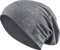 Jersey Baumwolle elastisches Long Slouch Beanie Unisex Herren Damen mit Strass Stern Steinen Mütze Heather in 35 (2) (Heather Dark Grey)