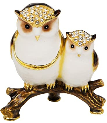 Treasured Trinkets - Mother & Baby Owl Trinket Box