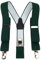 TigerTie Unisex Hosenträger in Y-Form mit 3 extra starken Clips - Farbe in dunkelgrün tannengrün einfarbig Uni - hochwertige Verarbeitung - Breite 35 mm