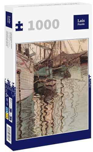 Lais Puzzle Egon Schiele - Segelschiffe im wellenbewegtem Wasser (Der Hafen von Triest) 1000 Teile