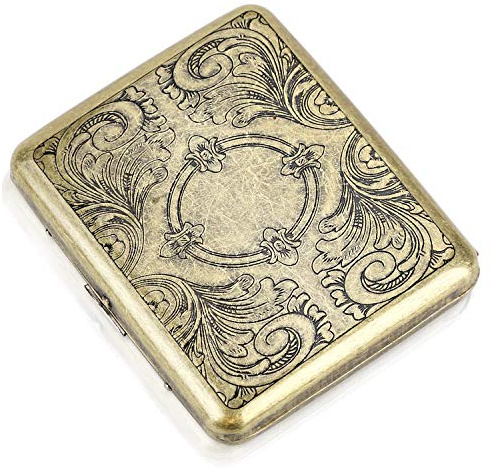 CaLeQi Porta Sigarette Contiene 20,Golden (Fiore di peonia)