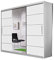 E-MEUBLES Armoire, Penderie avec 3 Portes coulissantes (L x H x P): 233x218x61 Alfa (Blanc)