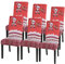 Souarts Xmas weihnachtlich Stuhlhussen 1er/2er/4er/6er Set Strech Stuhlbezug Moderne Husse Dekoration Stuhlüberzug Stuhl Universal Passform für Esszimmer Party Banquet (6er Set, Rot Weiss)