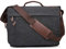 Businesstasche Aktentasche Männer Handtasche, Messenger Bag for Männer, Weinlese-Wasser-beständige Waxed Canvas Satchel Laptoptasche Schultertasche mit gepolstertem Schultergurt Jungen Messenger Schul