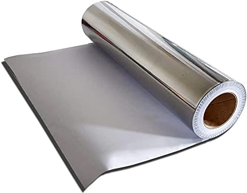 Rouleau de film aluminium autocollant 550 mm de large / 10 m de long.