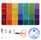 Naler 28000 Cuentas de Colores 2mm Mini Cuentas y Abalorios Cristal para DIY Pulseras Collares Bisutería (28 Colores, Color Arco Iris)