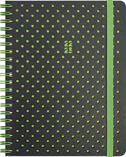 Brunnen Schülerkalender Grey & Green 2022/2023 A6 2 Seiten = 1 Woche 1071845163
