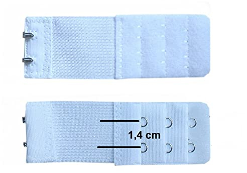 U.W. BH Verlängerung 2 Haken 3 Reihen Verschluss Gummi Erweiterung um 6-13 cm (Hellblau), 3,2 cm breit, 9,5 cm lang