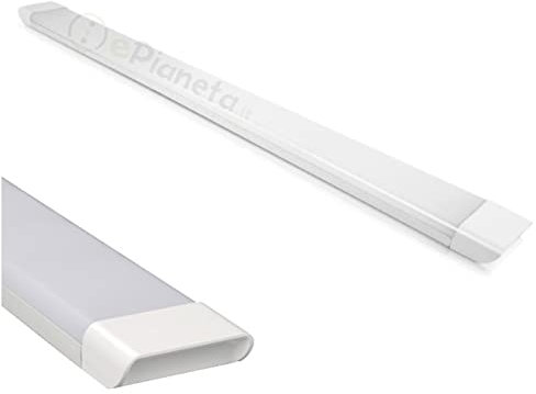 TOT ELECTRIC Plafoniera led 72w 150cm da soffitto parete lineare moderna neon rettangolare piatta luce bianca naturale calda (Luce Calda)