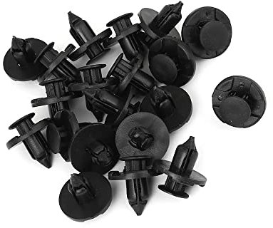 A ABSOPRO Voiture Rivet 8mm Trou Fixation Pare-Chocs Clip Plastique Noir (Ensemble de 20)