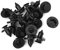A ABSOPRO Voiture Rivet 8mm Trou Fixation Pare-Chocs Clip Plastique Noir (Ensemble de 20)