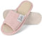 Colexy Pantofole da Donna da Uomo Antiscivolo, Lino di Cotone Materiale Comode e Traspiranti Slippers per Interni Pantofole Ospiti Lavabili Primavera Estate Ciabatte per Hotel Casa Spa (Rosa, 36)