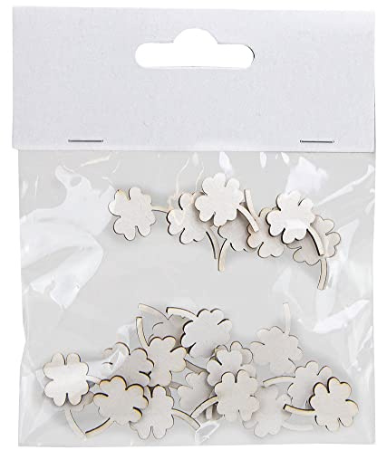 Riffelmacher & Weinberger Holz Streudeko Glücksklee - 2 cm 07620 | 24 TLG. - Hochzeit Tischdekoration