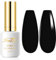 Imtiti Schwarzer Gel-Nagellack, Reinweißer UV/LED Soak Off Gel-Lack für die DIY-Nagelkunst Maniküre zu Hause 15ml