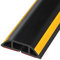 Boden Kabelbrücke Selbstklebend Küche Trapez Druckfest Fussboden Kabelkanal, Einfach Zu Schneiden Weich-PVC Bodenkabelabdeckung, Kabelhohlraum - 1,4 * 0,7 cm / 0,6 * 0,3 Zoll (Color : Yellow-Black,