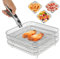 SouiWuzi Freidora de Aire Tres bastidores apilables, Rejilla de freidora de Aire para 5.8-8 Qt Air Fryer Rack de deshidratador Multifuncional con Accesorios de freidora de Aire para Horno, microondas