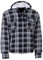 Henry Terre Holzfällerjacke Herren Hemdjacke Kapuze Arbeitsjacke Hemd Flanell Thermojacke Jacke Kariert Gefüttert M-3XL, Farbe:schwarz, Größe:3XL