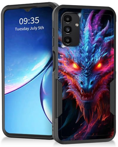 Vobber Angry Dragon Schutzhülle für Galaxy A15 5G, strapazierfähig, doppellagig, Hybrid-Hart-PC, weiches Gummi, stoßfest, robust, für Samsung Galaxy A15 5G 16,5 cm (6,5 Zoll) 2024
