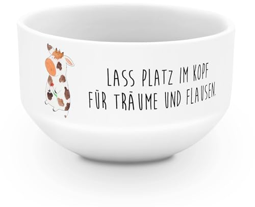Mr. & Mrs. Panda Müslischale Kuh - Geschenk, salatschälchen, Kühe, Bauernhof, Müsli Schale, Müslischüssel, dessertschale, suppenschale, Spruch, Träume, Hof