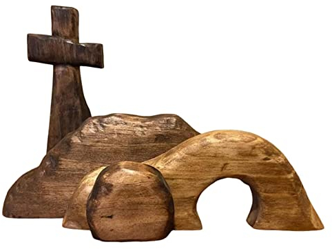 Das Leere Grab Osterszene, Ostern Auferstehung , Das Leere Grab Ostern Szene Und Kreuz Dekoration,Osterszene Dekoration Christliches Zuhause Ornament,Jesus Grab Ostern Für Feiertagstischdekoration